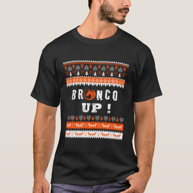 Bronco Up Funny Navidades Suéter (Anverso)