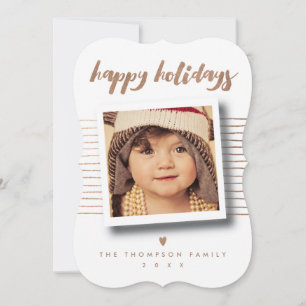 Bronze Happy Holidays Script Navidad Photo