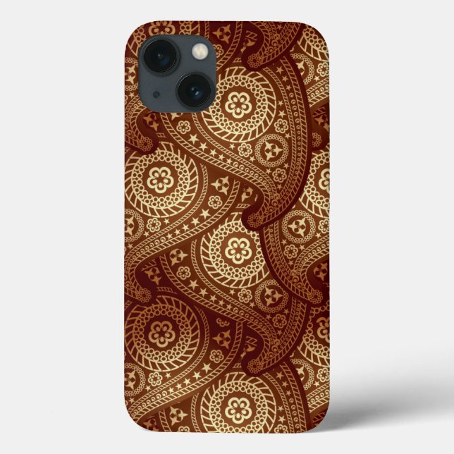 Bronze Paisley iPhone 6 Tough Extreme Funda (Reverso)