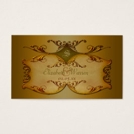 Bronze Scrolls Wedding Favor Tag