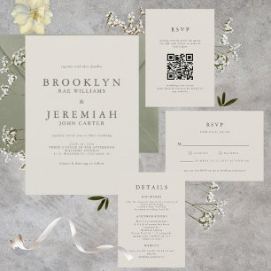 BROOKLYN Elegante Invitación a la boda moderna