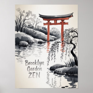 Brooklyn Garden Zen Arte Sumi-E