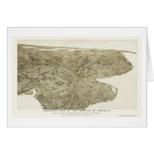 Brooklyn, mapa panorámico de NY - 1897