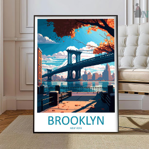 Brooklyn Nueva York Arte de Pared de Viaje Impreso