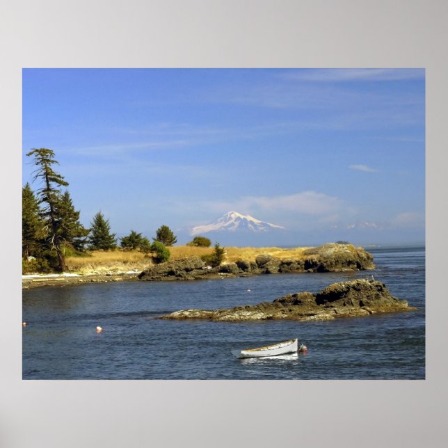 Brooks Point & Mt. Baker - Impresión Bella Artes (Frente)