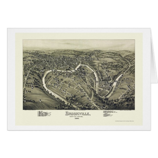 Brookville, mapa panorámico del PA - 1895 (Anverso (Horizontal))