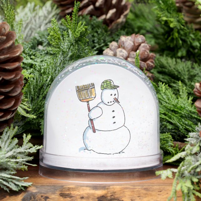 Broom Snowman snow globe (Invierno)