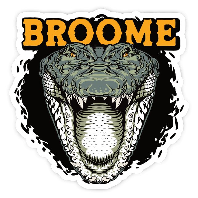 Broome, Pegatina de cocodrilos de Australia Occide (Broome, Western Australia crocodile sticker)