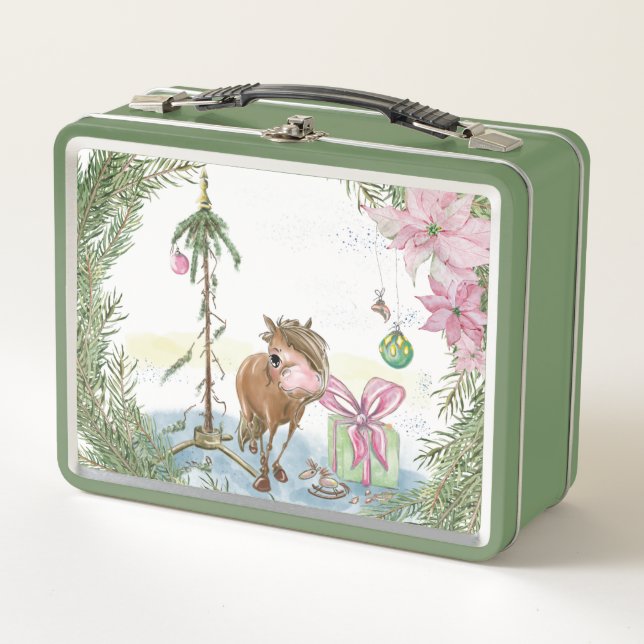 Brotdose / Lunchbox mit Pferdemotiv (Anverso)