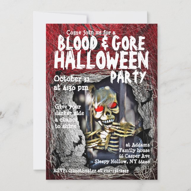 Brote de invitación a la fiesta de Halloween de Bl (Anverso)