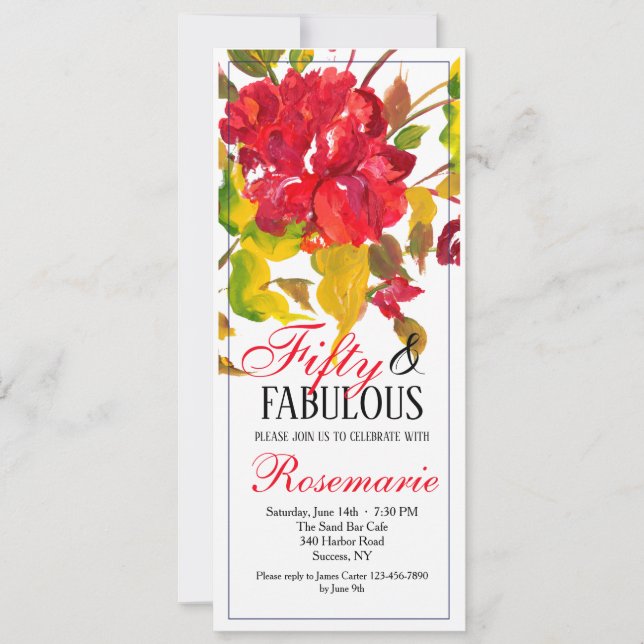 Brote de invitación roja (Anverso)