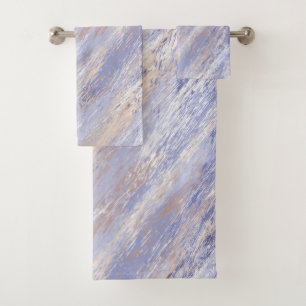 Brotes de pintura azul y beige desordenados
