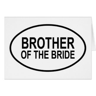 Brother de la novia que casa óvalo
