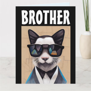 BROTHER GUAY CAT TARJETA DE REUNIÓN DE CUMPLEAÑOS