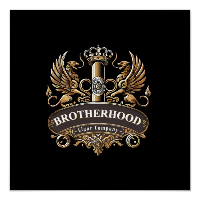 Brotherhood Cigar Company Glossy Poster (Anverso)