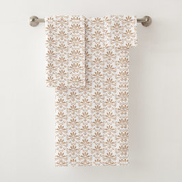 brown and beige floral patterns