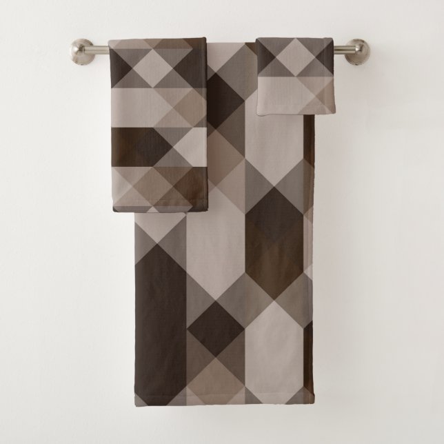 brown and tan geometric (In situ)