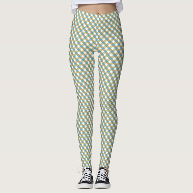 Brown Green Gingham Leggings (Anverso)