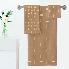 Brown Line Pattern Towel