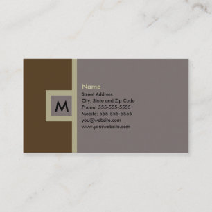 Brown moderno y tarjeta de visita gris del