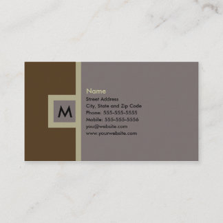 Brown moderno y tarjeta de visita gris del