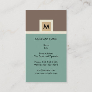 Brown moderno y tarjeta de visita verde del