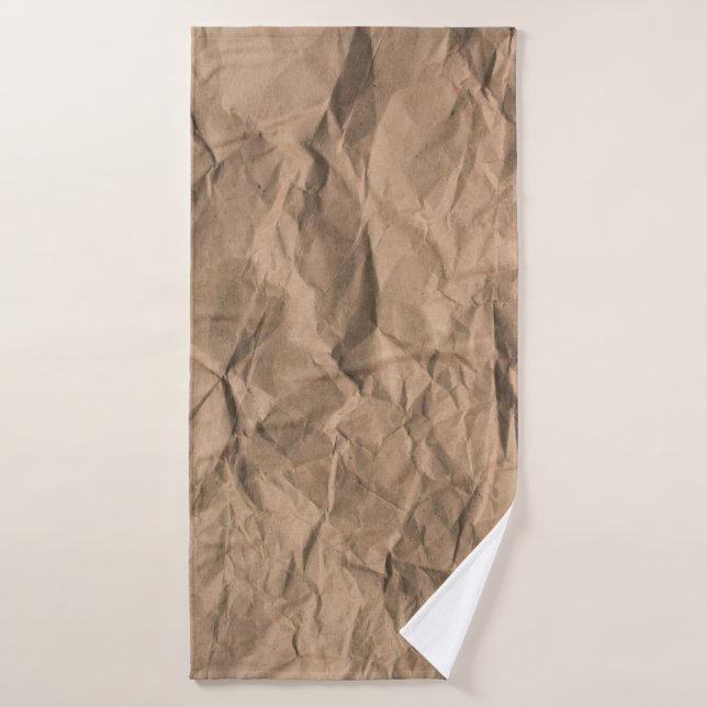 Brown rough crumpled recycled paper texture (Toalla de baño)