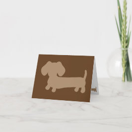 Brown Tan Dachshunds Tarjeta de Nota Masculina