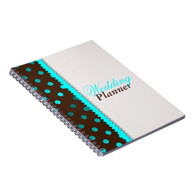 Brown w/Turquoise puntea el cuaderno del (Lado Derecho)