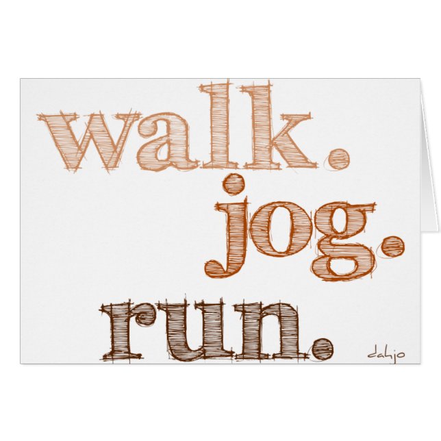 BROWN WALK JOG RUN (fuente SHADED) (Anverso (Horizontal))