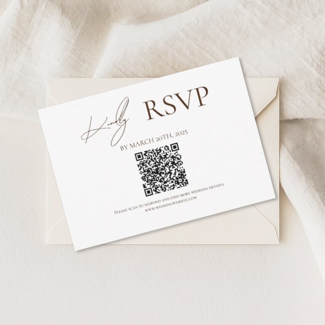 Brown Where Forever Begins Wedding RSVP Cards (Subido por el creador)