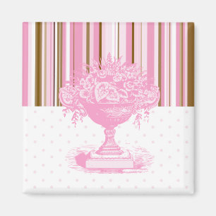 Brown y imán elegante rosado