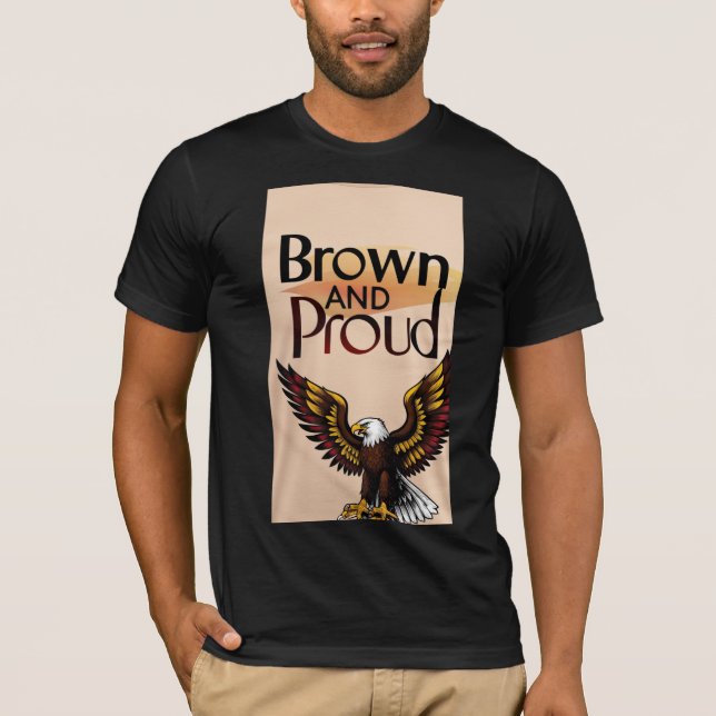 Brown y Orgulloso: Diseños de camisetas de águila  (Anverso)