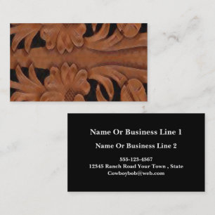 Brown y tarjetas de visita de cuero negras de la