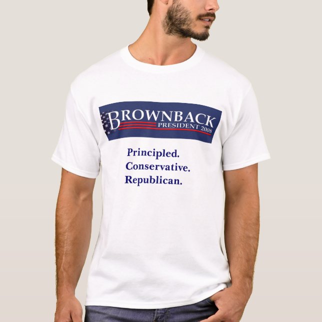 BROWNBACK PARA el PRESIDENTE camiseta (Anverso)