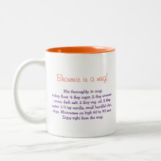 Brownie en una receta de tazas personalizadas