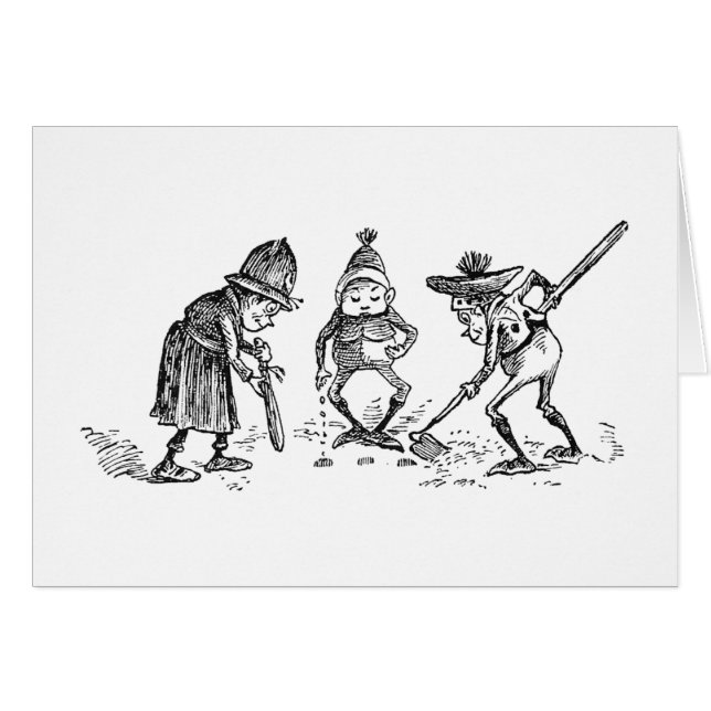 Brownie que plantan las semillas cooperativamente (Anverso (Horizontal))