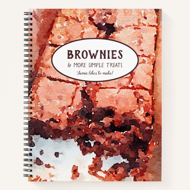 Brownie y otros dulces, libro de recetas personali (Anverso)