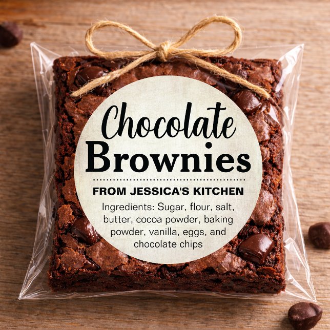 Brownies de Chocolate (cualquier palabra) Etiqueta (Subido por el creador)