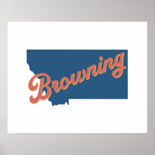 Browning, impresión estatal de Montana