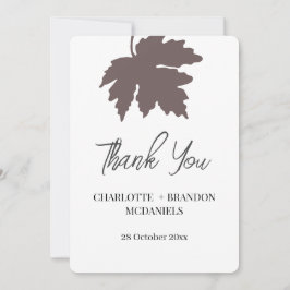 Browns Agradecimiento de Boda de Hoja de Arce de O