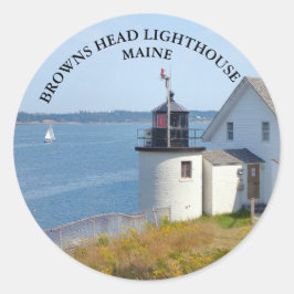 Browns Head Lighthouse Maine Grandes Pegatinas