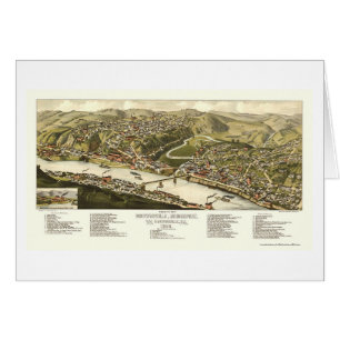 Brownsville, mapa panorámico del PA - 1883