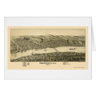 Brownsville, mapa panorámico del PA - 1902