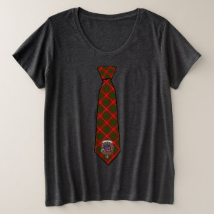 Bruce Tartan Necktie T-Shirt w/Badge Women's