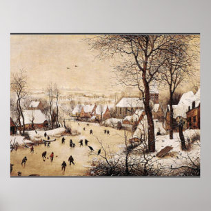 Bruegel the Elder, el paisaje invernal, el arte fi