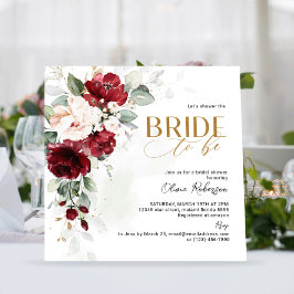 Brugundy y la novia floral rosa Rubor