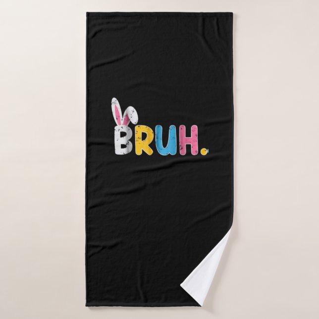 Bruh Easter Bunny Cute Meme Para Niños _1 (Toalla de baño)
