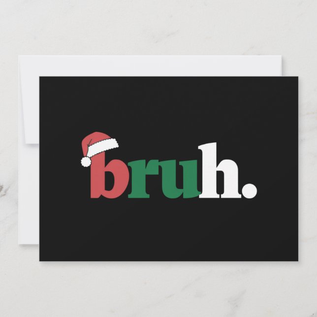 Bruh Meme Dicho Divertido Saludo Hermano Navidad (Anverso)