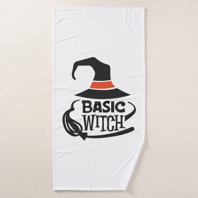 Bruja básica - Halloween (Toalla de baño)